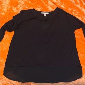 Black long sleeve top